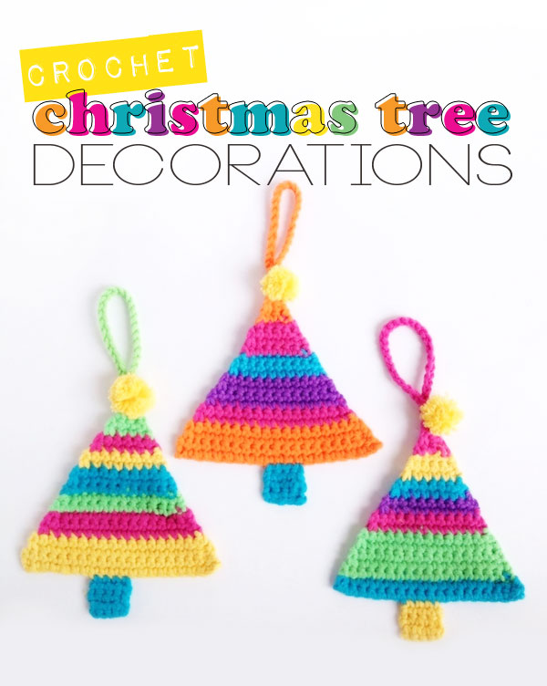 Crochet Christmas Tree Decorations by Poppy &amp; Bliss