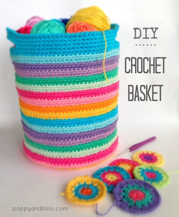 crochet basket pattern by poppyandbliss.com