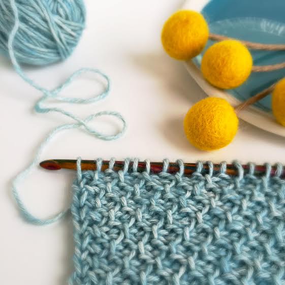 Tunisian Moss Stitch sample